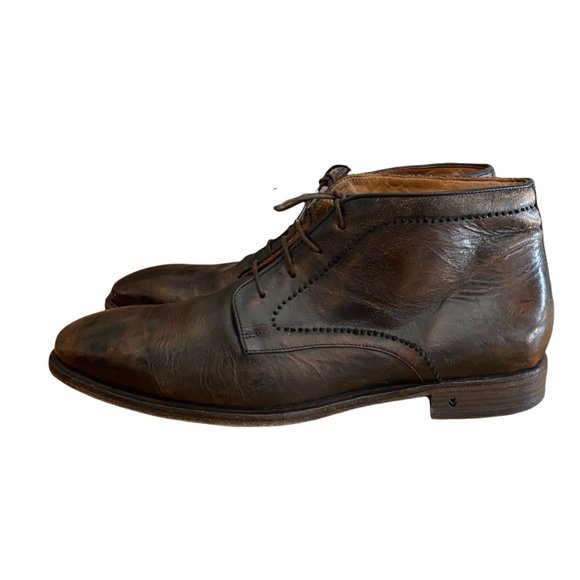 John Varvatos Brown Leather Ankle Boots Size 12 main image 10